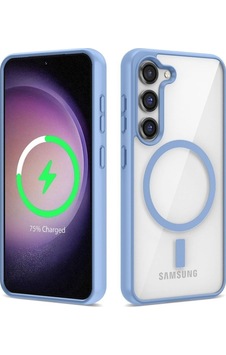 Galaxy S22 Plus Kılıf M-safe Wireless Şarj Özellikli Silikon Zore Ege Kapak Mavi Galaxy S22 Plus Kılıf M-safe Wireless Şarj Özellikli Silikon Zore Ege Kapak Mavi