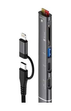 Zr563 Lightning Type-c 5 İn 1 Usb Hub Card Reader Zr563 Lightning Type-c 5 İn 1 Usb Hub Card Reader