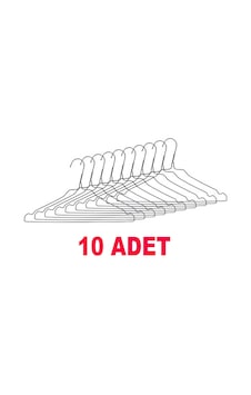 Tel Elbise Askısı 10lu Kıyafet Pantolon Askısı 5408