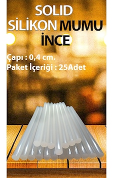 Sıcak Silikon Çubuğu İnce Tip 25 Adet Sıcak Silikon Çubuğu İnce Tip 25 Adet