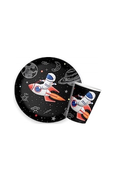 Uzay Temalı Space Tabak Bardak Set 8 Li - Tüm Yaşlar Uzay Temalı Space Tabak Bardak Set 8 Li - Tüm Yaşlar