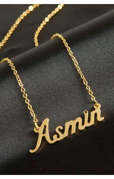 Asmin İsimli Kolye Kişiye Özel Sarı Asmin İsimli Kolye Kişiye Özel Sarı