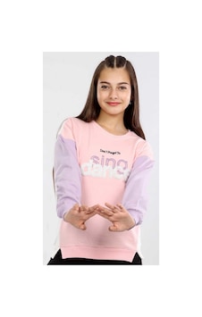 İrem Çocuk Giyim Kız Çocuk Sing Done Yazılı Renk Bloklu İki İplik Şardonlu Sweatshirt Pembe İrem Çocuk Giyim Kız Çocuk Sing Done Yazılı Renk Bloklu İki İplik Şardonlu Sweatshirt Pembe