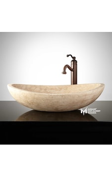 Traverten Elips Lavabo Traverten Elips Lavabo