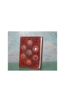 Taşlı Deri Defter Tarbtgshrey9lca4lıc Çok Renkli Taşlı Deri Defter Tarbtgshrey9lca4lıc Çok Renkli