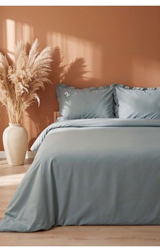 Jolie Natural Green %100 Pamuklu Çift Kişilik Nevresim Takımı - 4 Parça Gri Jolie Natural Green %100 Pamuklu Çift Kişilik Nevresim Takımı - 4 Parça Gri