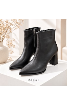 Dabab Shoes Yona Kadın Siyah Cilt Sivri Burun Ön Dikiş Detaylı Fermuarlı İçi Sıcak Astarlı 7 Cm Kalın Topuklu Bot Bootie Dabab Shoes Yona Kadın Siyah Cilt Sivri Burun Ön Dikiş Detaylı Fermuarlı İçi Sıcak Astarlı 7 Cm Kalın Topuklu Bot Bootie