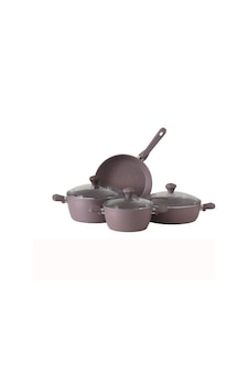 Pierre Cardin 7 Parça Graniks Granit Tencere Seti Mor
