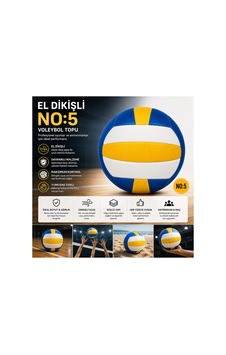 El Dikişli No:5 Profesyonel Voleybol Topu Çok Renkli - 889641377 Çok Renkli
