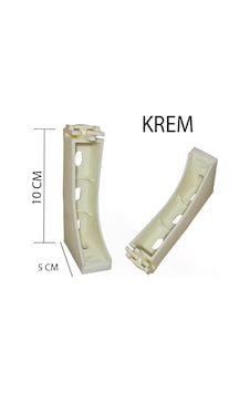 Perdemix Dekoratif Ray Montaj Aparatı Uzun Ayak 10 CM 4 Adet Krem