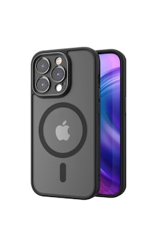 Rock Apple Uyumlu iPhone 14 Plus Anti-drop Lens Korumalı Magsafe Kılıf Siyah Siyah