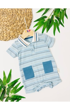 Alpbebe Australia Polo Yaka Cep Detaylı Tulum - Mavi Mavi Alpbebe Australia Polo Yaka Cep Detaylı Tulum - Mavi Mavi