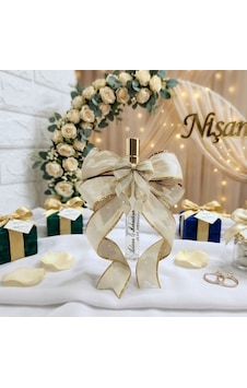 Cam Fısfıs Kolonya Şişesi Karton Fiyonk Süslemeli Nikah 15 Adet Cam Fısfıs Kolonya Şişesi Karton Fiyonk Süslemeli Nikah 15 Adet
