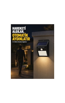 Astraltech Bahçe Ve Veranda İçin Güneş Paneli İle Otomatik Şarj Olan Led Duvar Lambası Çok Renkli