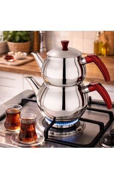 Çetcook Küre Orta Boy Çaydanlık Metal Çetcook Küre Orta Boy Çaydanlık Metal