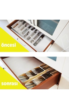 Mcblue 5 Bölmeli Çekmece Kaşıklık + Bıçaklık Antrasit