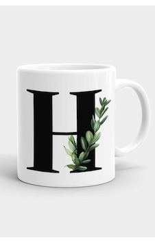 Porselen H Harfli Beyaz Kupa Bardak Porselen H Harfli Beyaz Kupa Bardak