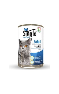 Single Balıklı Konserve Yetişkin Kedi Maması 415 G Single Balıklı Konserve Yetişkin Kedi Maması 415 G