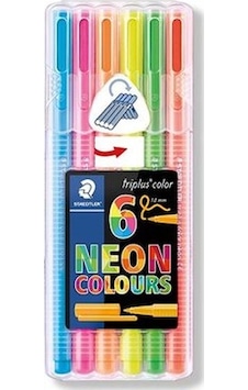 Staedtler Triplus Color Üçgen Neon 6'Lı Keçeli Kalem