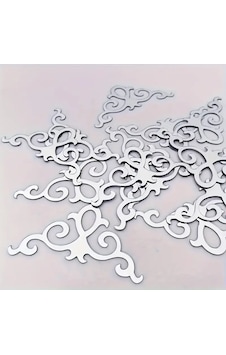 Gümüş Aynalı Pleksi Köşe Dekor 10x10cm 8 Adet Gümüş Aynalı Pleksi Köşe Dekor 10x10cm 8 Adet