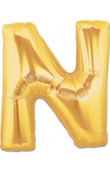 N - 522 - Harf Folyo Balon Altın Renk - Csmo-tex - 40 İnç N - 522 - Harf Folyo Balon Altın Renk - Csmo-tex - 40 İnç