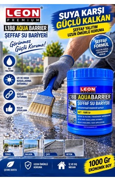 Leon Premium L188 Aqua Barrier Şeffaf Su Yalıtım Bariyeri 1000 Gr Uv Ve Hava Koşullarına Dayanıklı Leon Premium L188 Aqua Barrier Şeffaf Su Yalıtım Bariyeri 1000 Gr Uv Ve Hava Koşullarına Dayanıklı