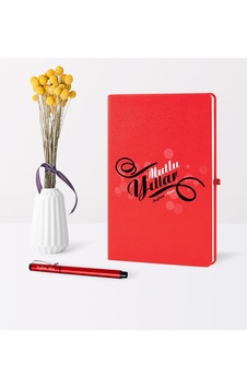 Kişiye Özel Yılbaşı Mutlu Yıllar Temalı Kırmızı Defter Kalem Seti - 6 Kişiye Özel Yılbaşı Mutlu Yıllar Temalı Kırmızı Defter Kalem Seti - 6