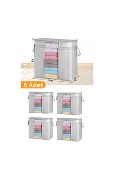 Serstil 5 Adet - Pencereli Saklama Çantası 50 X 45 X 30 Cm - Gri Benekli Gb-5p Serstil 5 Adet - Pencereli Saklama Çantası 50 X 45 X 30 Cm - Gri Benekli Gb-5p