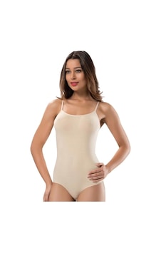 Belinay Kadın 3'lü İp Askılı Çıtçıtlı Body - 0860 Ten