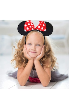 Kırmızı Fiyonklu Minnie Mouse Taç Tacı Kafa Bandı Diğer