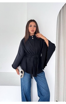 Dip Moda Kadın Lacivert Süet Dokulu Dik Yaka Gold Düğmeli Kuşaklı Yarasa Kol Panço Ceket Dpk5039 Dip Moda Kadın Lacivert Süet Dokulu Dik Yaka Gold Düğmeli Kuşaklı Yarasa Kol Panço Ceket Dpk5039