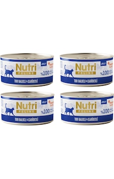 Nutri Feline Ton Balıklı Ve Karidesli Jöleli Tahılsız Yetişkin Kedi Konservesi 70 G X 4 Adet Nutri Feline Ton Balıklı Ve Karidesli Jöleli Tahılsız Yetişkin Kedi Konservesi 70 G X 4 Adet