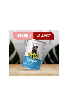 King Somonlu Yetişkin Kedi Konservesi 400 Gr 12 Adet King Somonlu Yetişkin Kedi Konservesi 400 Gr 12 Adet