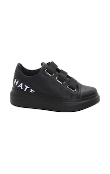 Mergenshoes 0328 Siyah Dikişli Günlük Kadın Spor Ayakkabı Siyah