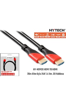 Hytech Hy Hdm20 HDMI To HDMI 20M Altın Uçlu 24K 1.4 Ver 3D Kablo Hytech Hy Hdm20 HDMI To HDMI 20M Altın Uçlu 24K 1.4 Ver 3D Kablo