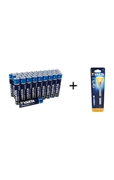 Varta 4903 AAA İnce Kalem Pil 40'lı + Varta 16611 Led Penlight Varta 4903 AAA İnce Kalem Pil 40'lı + Varta 16611 Led Penlight