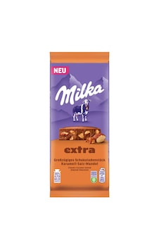 Milka Extra Chunky Caramel Salted Almond Chocolate 190g Milka Extra Chunky Caramel Salted Almond Chocolate 190g