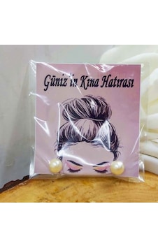 Hayaller Dükkanı İnci Küpe Kişiye Özel Baskılı Söz Nişan Nikah Kına Hediy 30 Adet