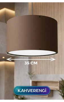 Kahverengi Kumaş Başlıklı Sarkıt Avize 35 Cm Çokrenkli Kahverengi Kumaş Başlıklı Sarkıt Avize 35 Cm Çokrenkli