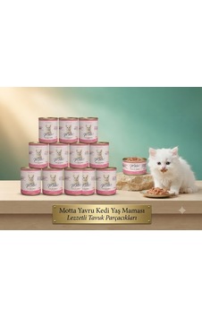 Tavuk Etli Gravy Yavru Kedi Konserve Mama 400 Gr. - 12 Adet Tavuk Etli Gravy Yavru Kedi Konserve Mama 400 Gr. - 12 Adet