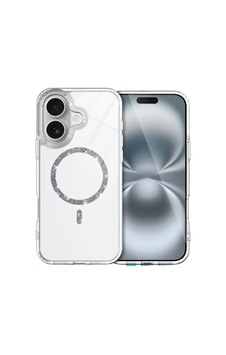 Apple İphone 16 Plus Live Diamond Magsafe Kapak - Şeffaf Apple İphone 16 Plus Live Diamond Magsafe Kapak - Şeffaf