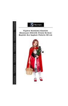 Tiyatro Kostümü Kostüm Aksesuarı Etkinlik Ürünü Kırmızı Başlıklı Kız Şapkalı Pelerin 90 Cm Tiyatro Kostümü Kostüm Aksesuarı Etkinlik Ürünü Kırmızı Başlıklı Kız Şapkalı Pelerin 90 Cm