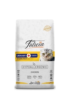 Felicia Kısırlaştırılmış Düşük Tahıllı Hipoalerjenik Tavuklu Yetişkin Kedi Maması 12 KG Felicia Kısırlaştırılmış Düşük Tahıllı Hipoalerjenik Tavuklu Yetişkin Kedi Maması 12 KG