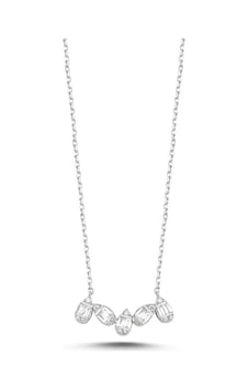 Nochediamond 0,25 Karat Baget Pırlanta Kolye-258 Nochediamond 0,25 Karat Baget Pırlanta Kolye-258