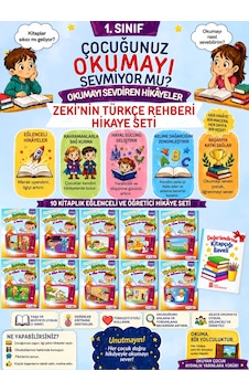 1. Sınıflar İçin Eğlenceli Rengarenk Kitap Okumayı Sevdiren 10'lu Öykü Seti 1. Sınıflar İçin Eğlenceli Rengarenk Kitap Okumayı Sevdiren 10'lu Öykü Seti