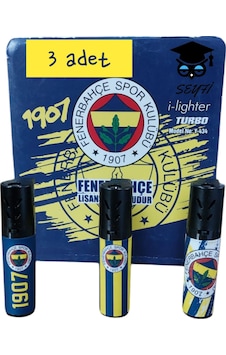 Manyetolu Çakmak Seti 3 Adet Taraftar Lisanslı Ürün Doldurulabilir Plastik Gövde Fb
