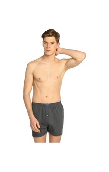 Moda Dua Tutku 0117 Erkek Penye Düz Boxer Füme