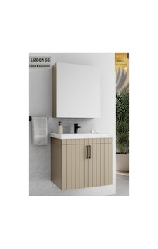 Lizbon 65 Cm Lake Kapuçino Banyo Dolabı Kapuçino Lizbon 65 Cm Lake Kapuçino Banyo Dolabı Kapuçino