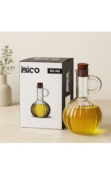 300 Ml Mini Cam Yağdanlık - Çizgili Desen, Bambu Mantar Tıpalı Çok Renkli 300 Ml Mini Cam Yağdanlık - Çizgili Desen, Bambu Mantar Tıpalı Çok Renkli