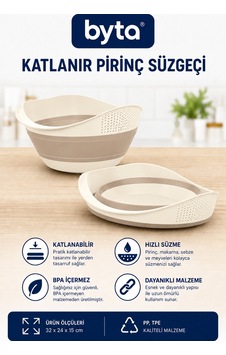 Katlanabilir Pirinç, Makarna Ve Sebze Süzgeci 32x24x15 Cm Çok Amaçlı Mutfak Süzgeci Diğer Katlanabilir Pirinç, Makarna Ve Sebze Süzgeci 32x24x15 Cm Çok Amaçlı Mutfak Süzgeci Diğer